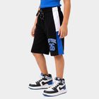 Boys Black Regular Fit Casual Bermuda Shorts, काला, small