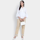 Embellished 3/4th Sleeves Shirt, White, small image number null