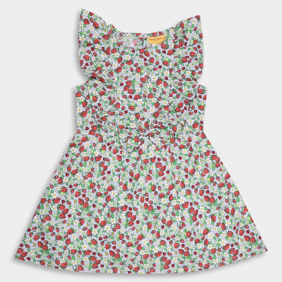 Girls' Frock, Light Green, large image number null