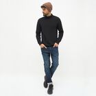 Men's Warm Mocha Brown Knitted Beanie Cap, भूरा, small image number null