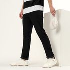 Men's Black Blue Slim Fit Washed Jeans, काला, small