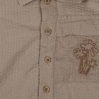 Infants Beige Cotton Half Sleeve Classic Casual Shirt, Beige, small