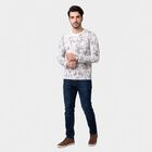 Men's White Crew Neck Regular T-Shirt, White, small