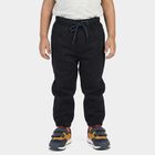 Boys' Navy Blue Regular Fit Drawstring Jogger Trousers, Navy Blue, small