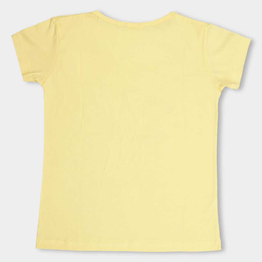Girls' 100% Cotton T-Shirt , Yellow, large image number null