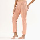Women's Soft Peach Heart Printed Full-Length Pyjama&nbsp;, Peach, small