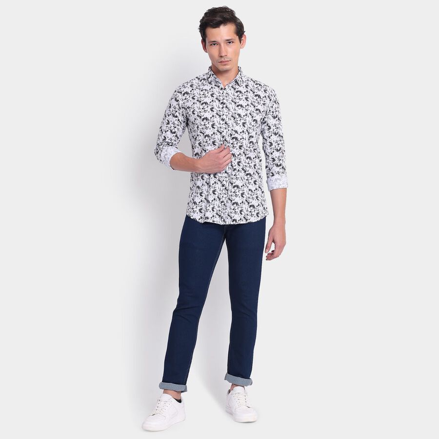 Men's 100% Cotton Casual Shirt, काला, large image number null