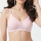 Women's Pink V Neck Bralette Bra, Light Pink, small