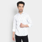 Cotton Printed Casual Shirt, White, small image number null