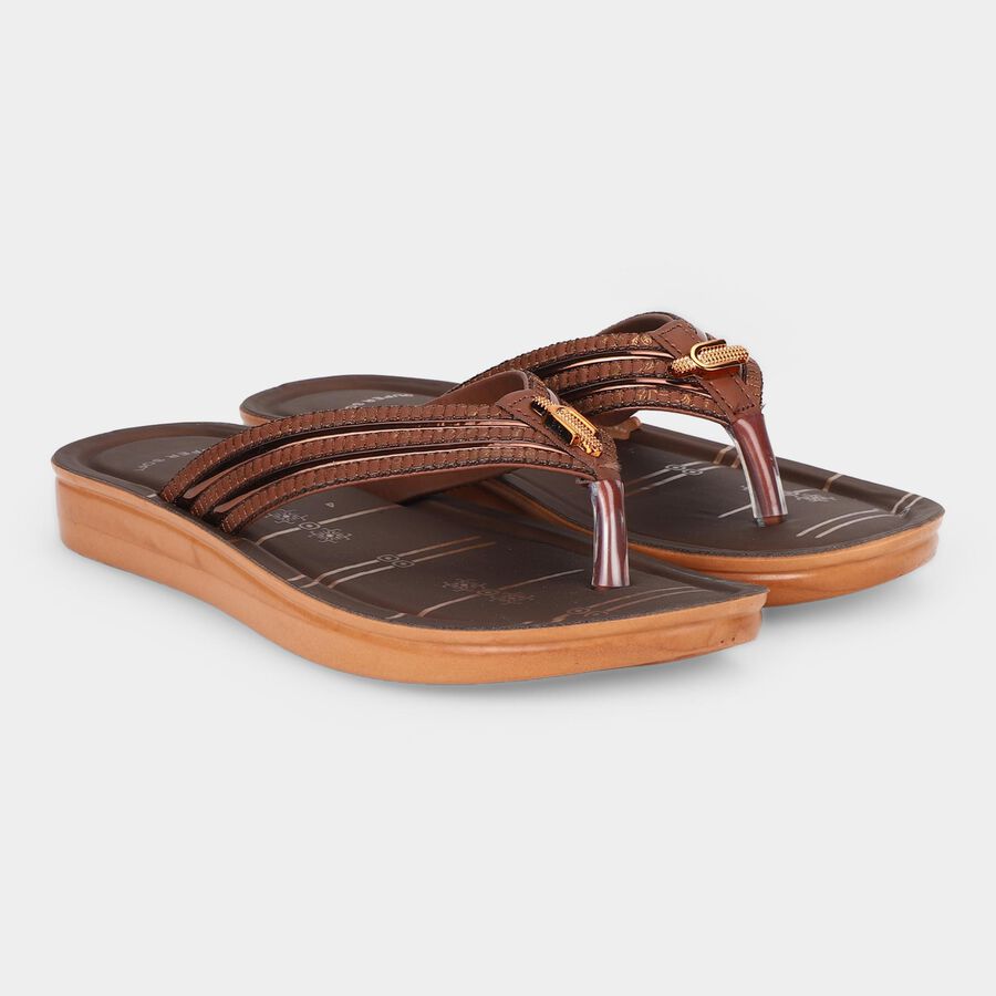 Ladies' Sandal, भूरा, large