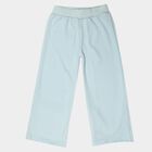Girls' Light Blue Relaxed Fit Ribbed Palazzo Pyjama, Light Blue, small