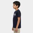 Boys' Half Sleeves T-Shirt, Navy Blue, small