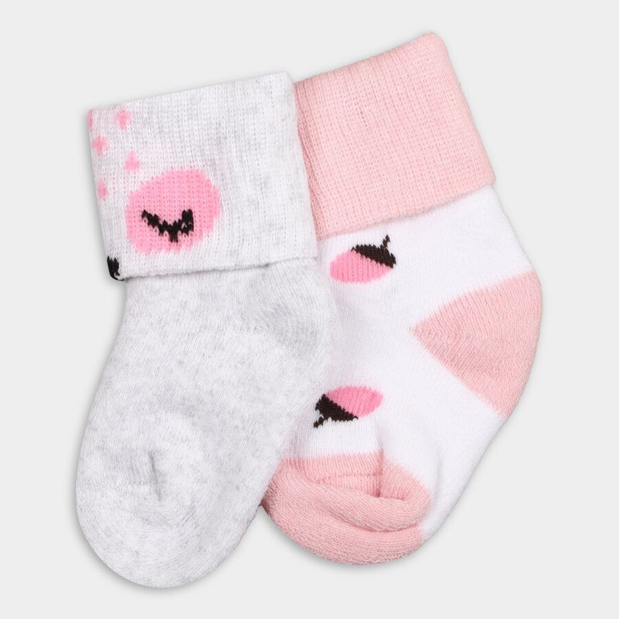 Infant's Socks (Pack of 2), Pink, large image number null