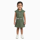 Girls' Frock, Olive, small