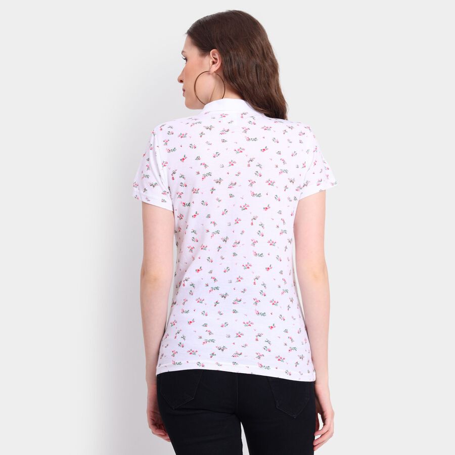 Ladies' Cotton Polo T-Shirt, Off White, large image number null