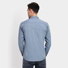 Men's 100% Cotton Casual Shirt, Mid Blue, small image number null