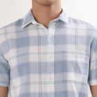 Men's Light Blue Cotton Half Sleeve Classic Casual Shirt, Light Blue, small image number null