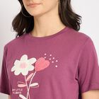 Ladies' 100% Cotton Round Neck T-Shirt , Pink, small