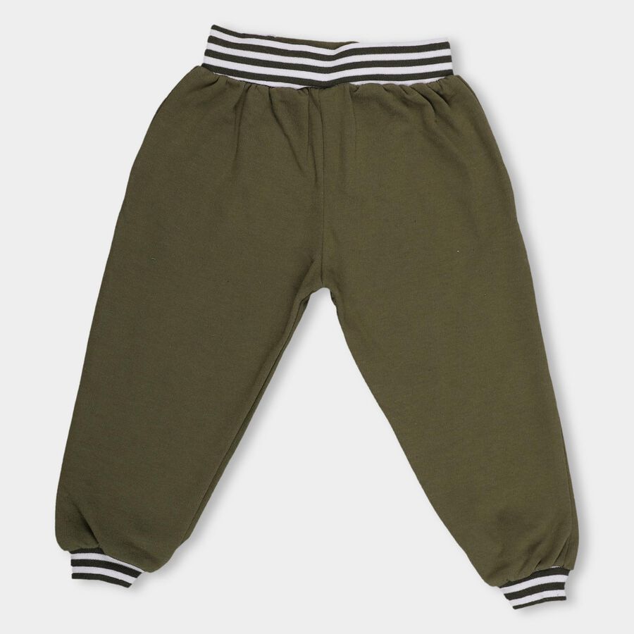 Infants' Olive Jogger Fit Rib Waist Pyjama, ओलिव, large image number null