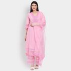 Ladies' 100% Cotton Ethnic Set, गुलाबी, small image number null