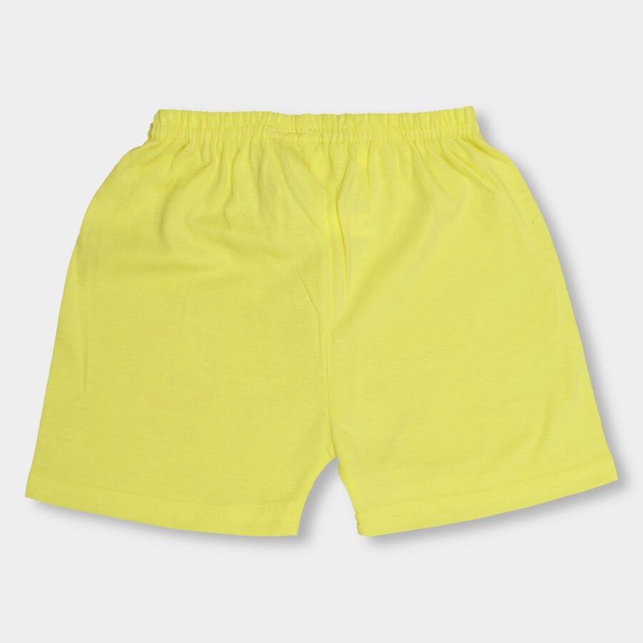 Infants' 100% Cotton Half Pant, Yellow, large image number null