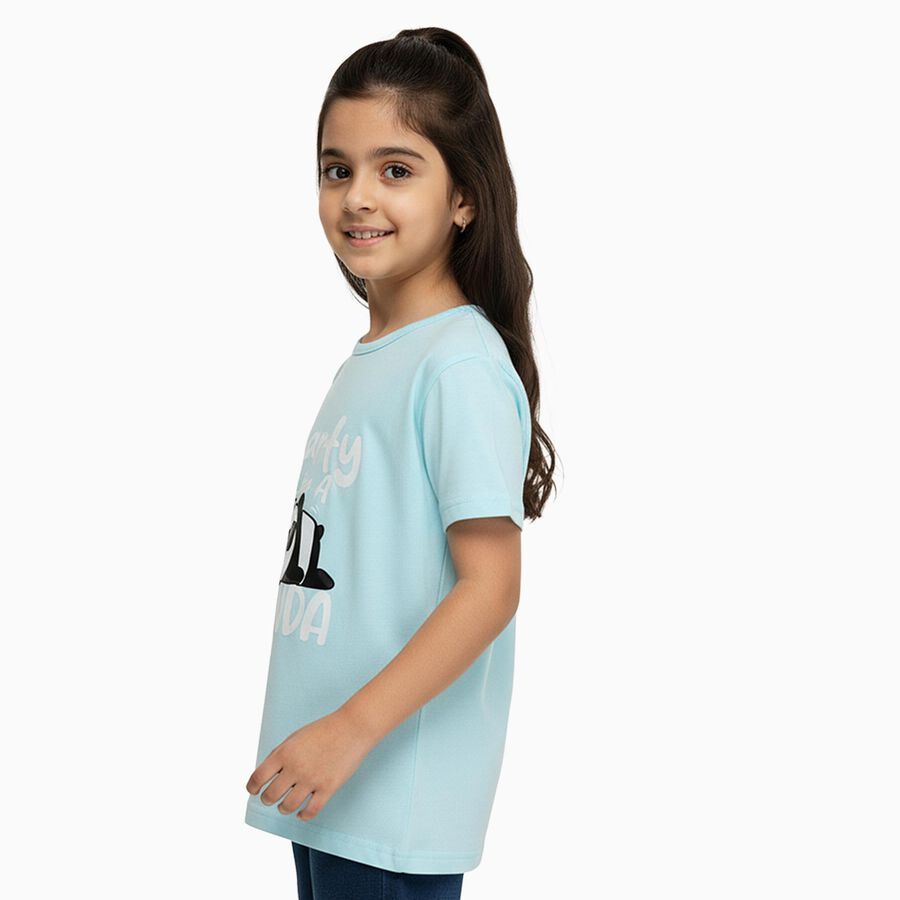 Girls' T-Shirt, एक्वा, large image number null