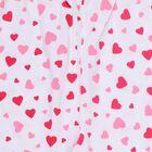 Girls' White Regular Fit Heart Printed Capri, White, small