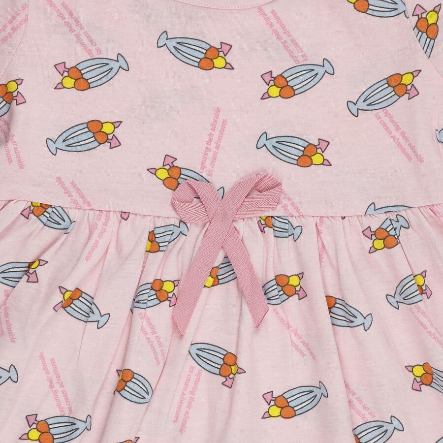 Girls' Frock, हल्का गुलाबी, large