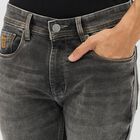 Men's Faded Black Skinny Fit Jeans, Dark Grey, small image number null