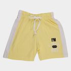 Boys' Yellow Regular Fit Printed Elastic Waist Bermuda Shorts, पीला, small