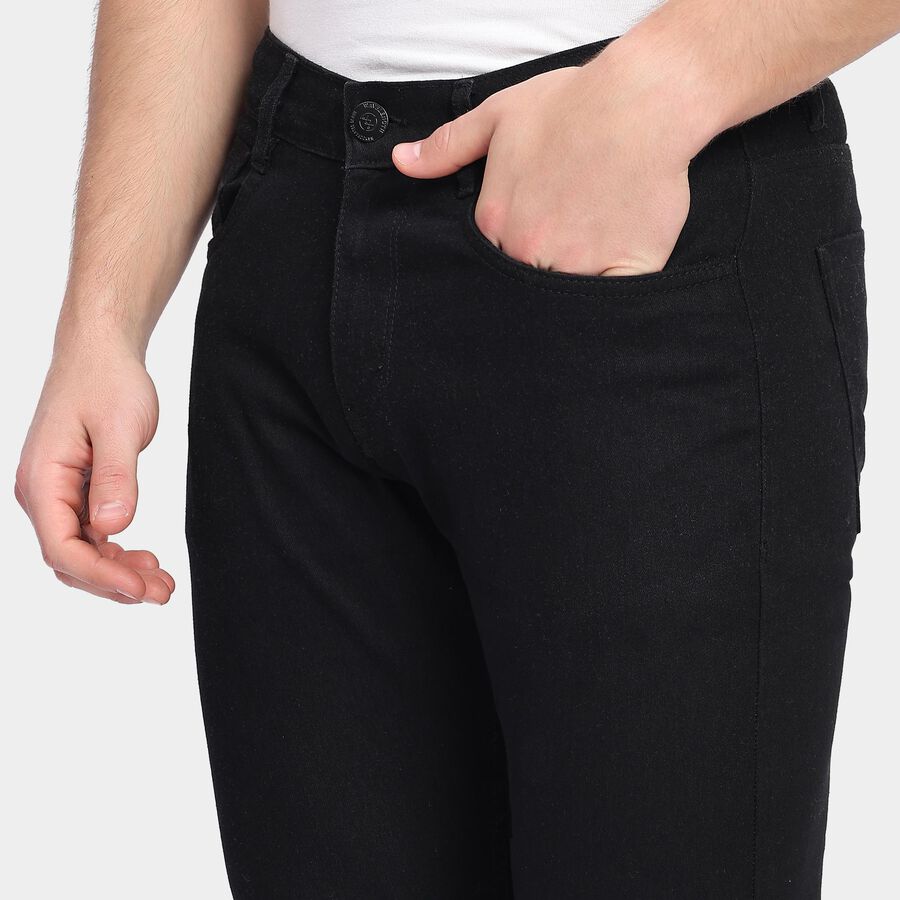Men's Slim Fit Jeans, Black, large image number null
