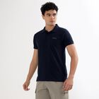 Men's Collared Half Sleeves T-Shirt , Dark Blue, small image number null