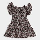 Girls' Frock, काला, small