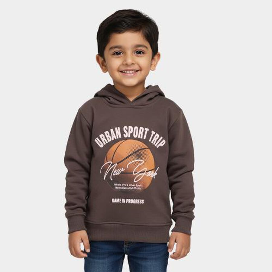 Boys' Sweatshirt, Charcoal, large image number null
