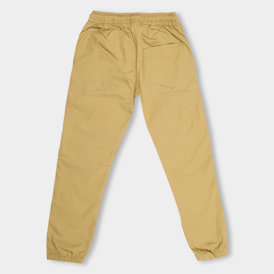 Boys' 100% Cotton Trousers , Khaki, large image number null