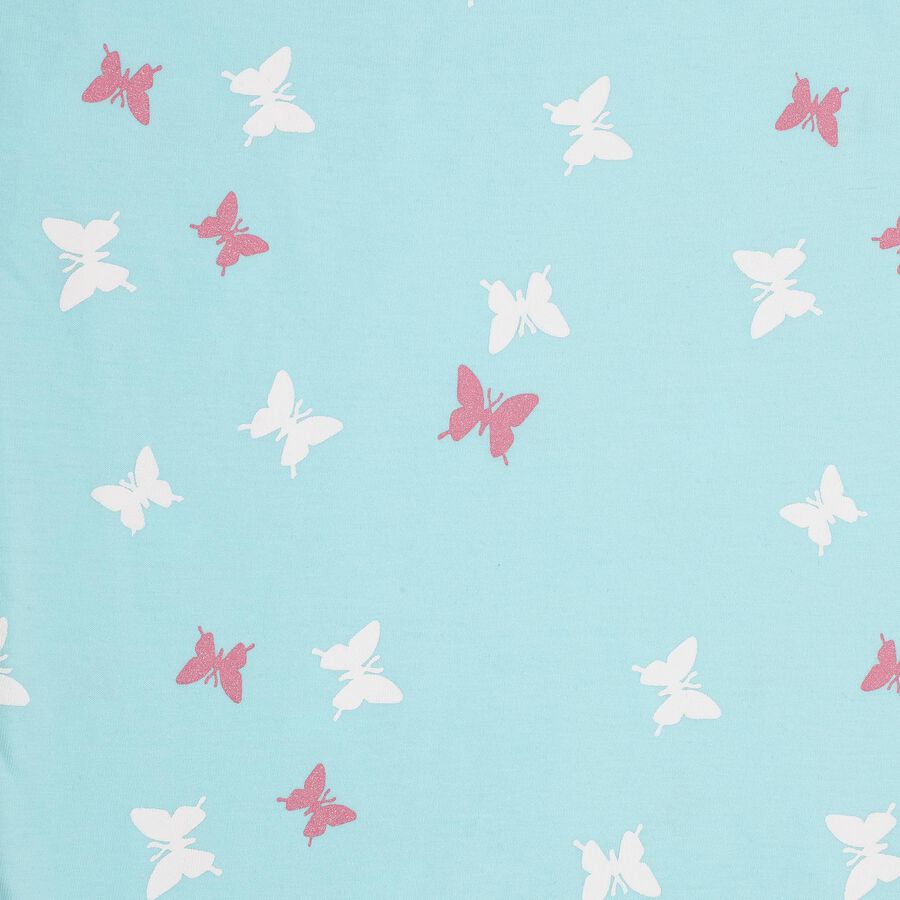 Girls' 100% Cotton T-Shirt , एक्वा, large image number null