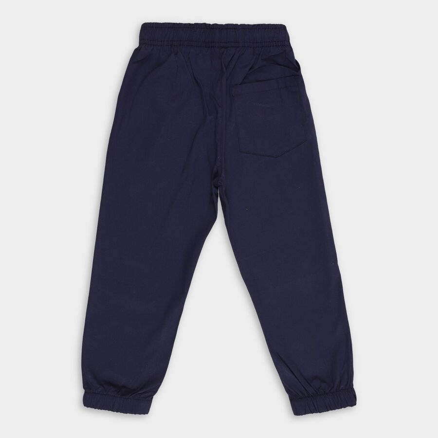 Boys' 100% Cotton Trousers, Navy Blue, large image number null