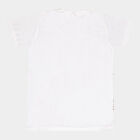 Boys Round Neck T-Shirt, White, small image number null