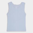 Girls' 100% Cotton Vest, Light Blue, small image number null