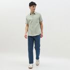 Men's Light Sage Green Half Sleeve Classic Casual Shirt, हल्का हरा, small image number null