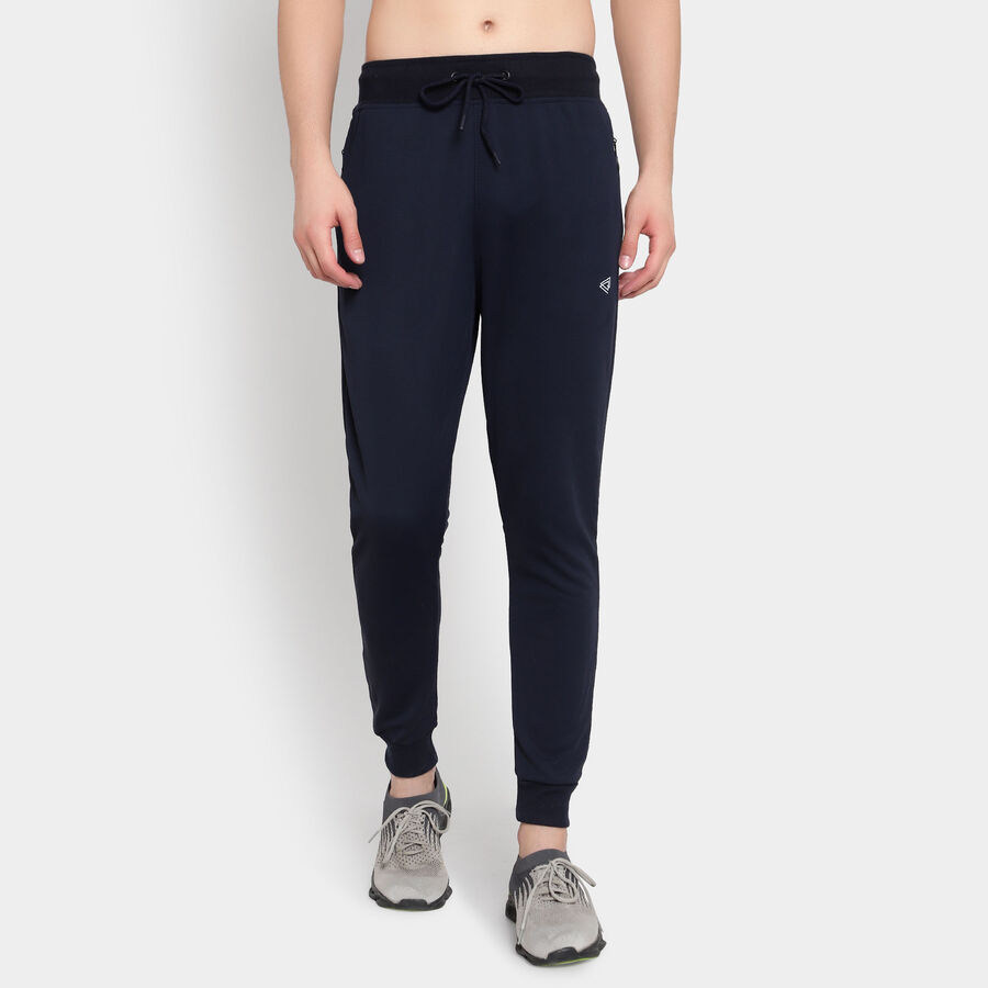 Solid Track Pants, Navy Blue, large image number null