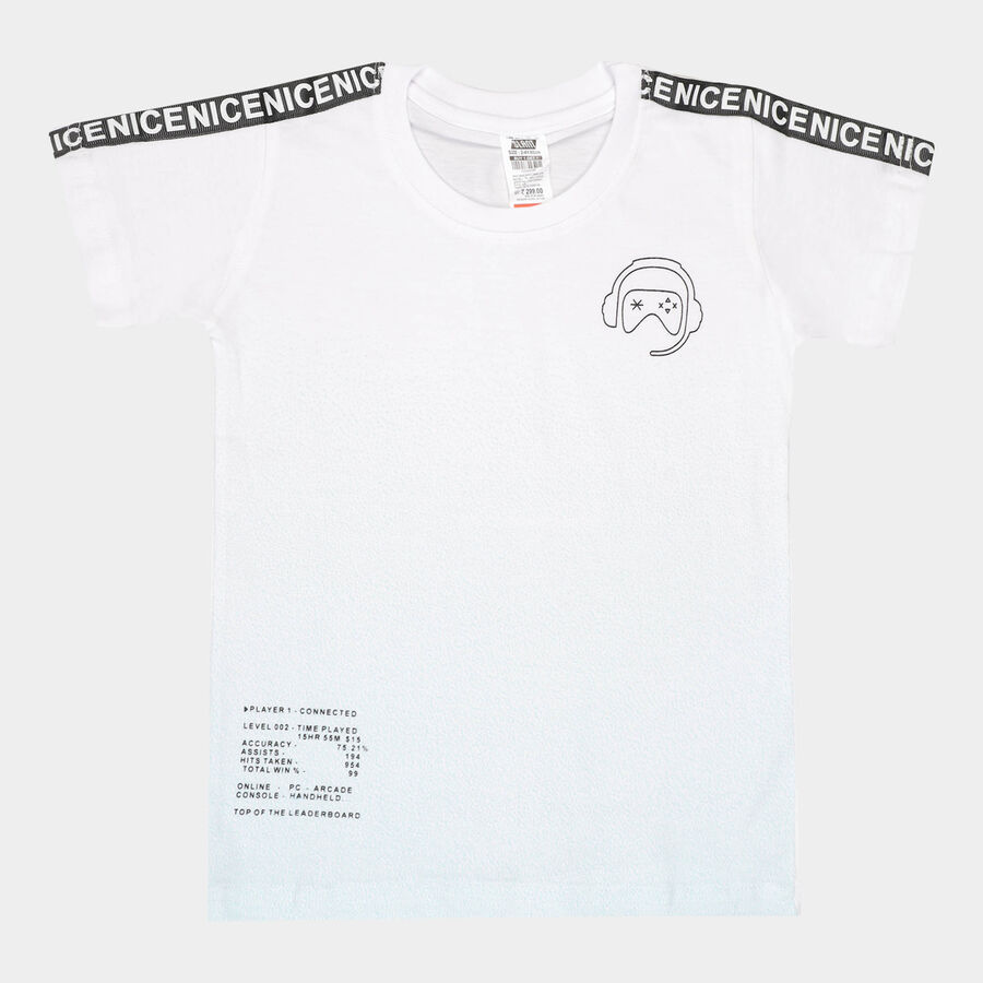 Boys Cotton T-Shirt, Light Blue, large image number null