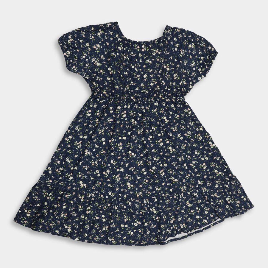 Girls' Dress , नेवी ब्लू, large image number null