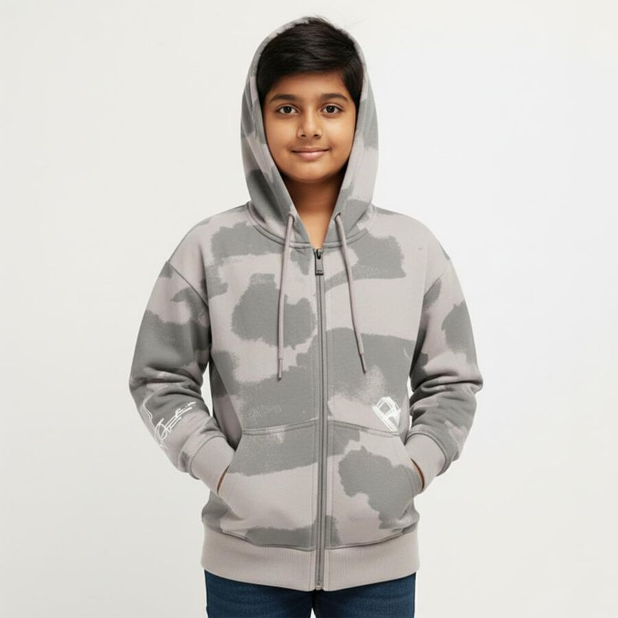 Boys' Sweatshirt, Dark Grey, large image number null