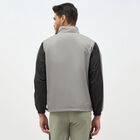 Men's Dark Grey and Black High Neck Athleisure Jacket, Dark Grey, small image number null