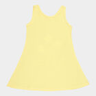 Girls Cotton Frock, Yellow, small image number null
