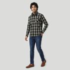 Men's Black Cotton Long Sleeve Collar Regular Fit Casual Shirt, काला, small