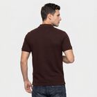 Men Brown Polo Neck Polo T-Shirt, भूरा, small