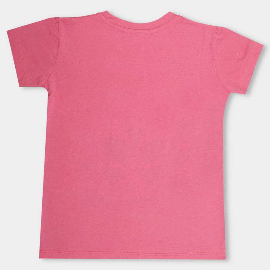 Girls' T-Shirt, गुलाबी, large