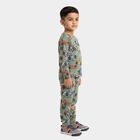 Boys Green Cotton Round Neck Baba Suit, हल्का हरा, small
